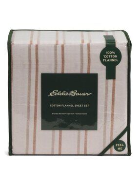 EDDIE BAUER Striped Flannel Sheet Set